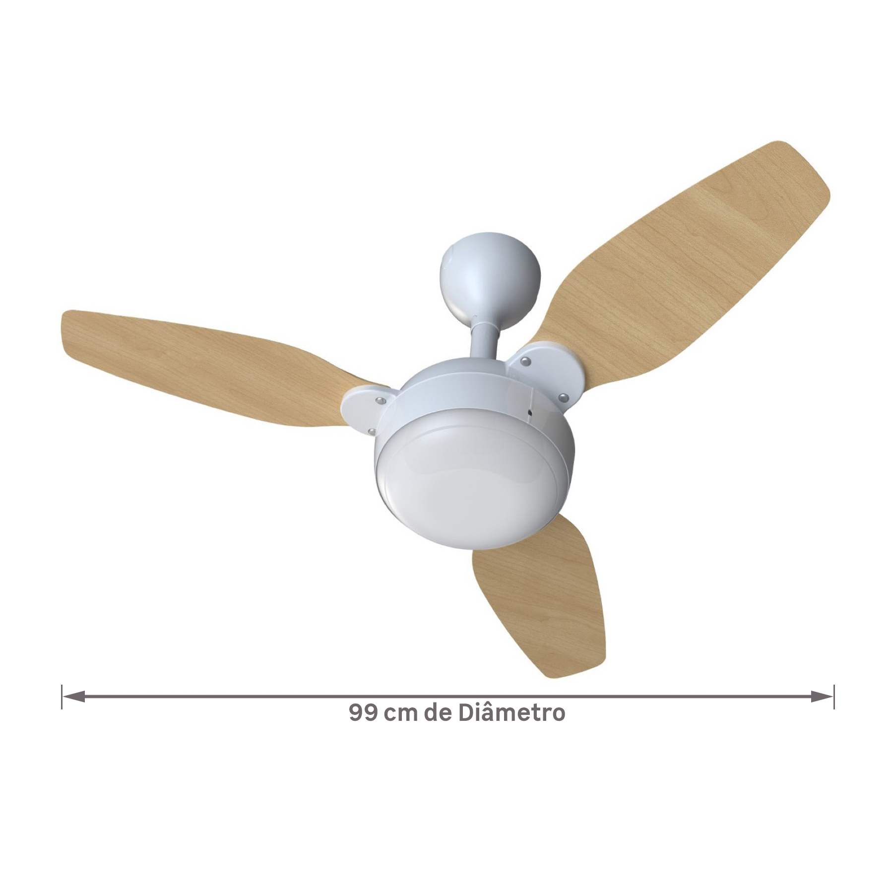 Ventilador de Teto com Controle Remoto Ventisol Legacy Inverter Dupla Face 3 Pás 99 cm Marrom|Branco Bivolt - Imagem 3