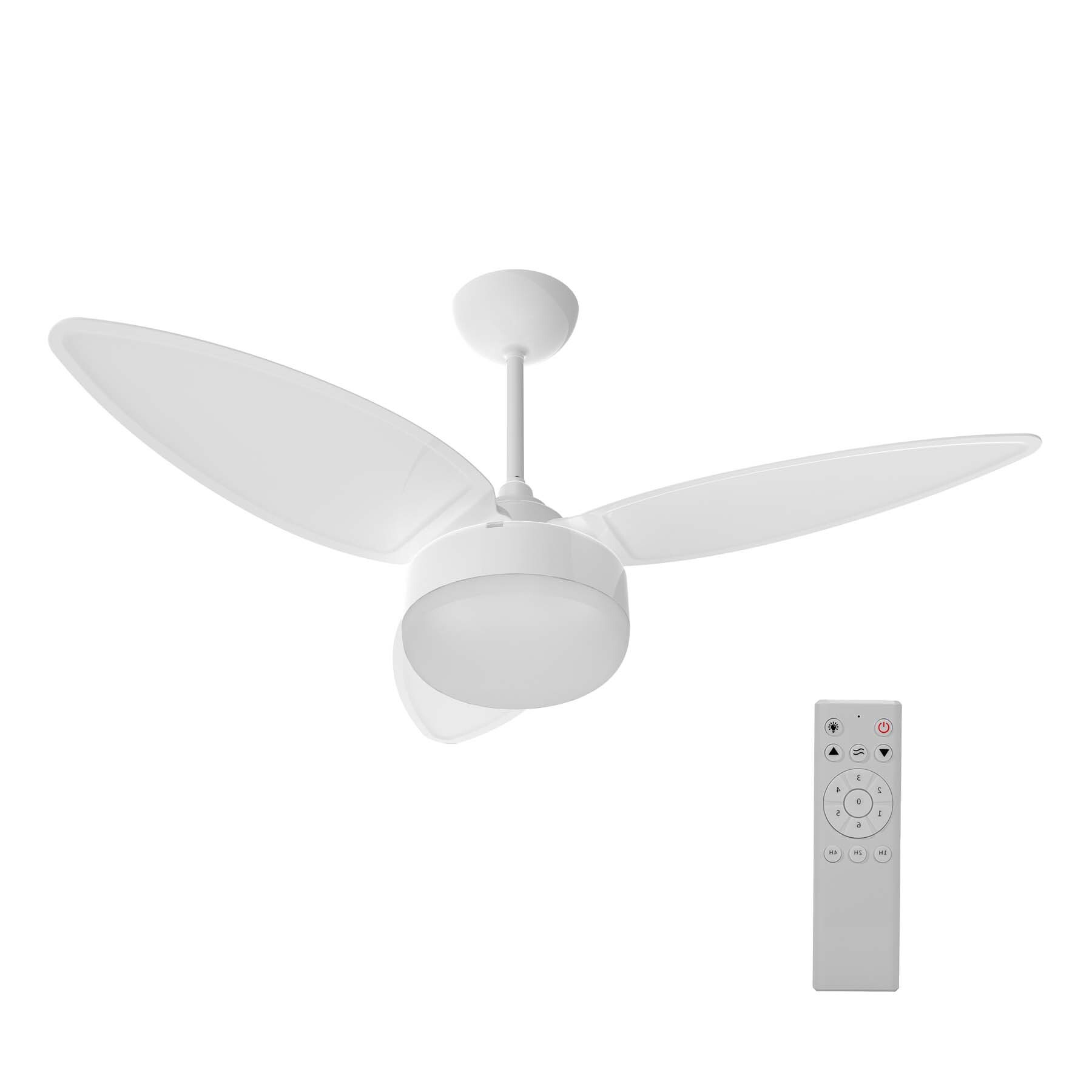 Ventilador de Teto com Controle Remoto Ventisol Easy Eco Inverter 3 Pás 105 cm Branco Bivolt